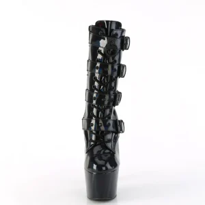 1046 - 18 cm bottine talon haut femme pleaser hologramme noires