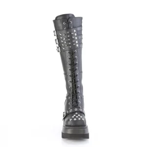 Compensée 11,5 cm SHAKER-225 plateforme bottes hautes femme à boucles