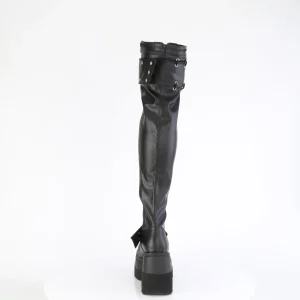 Compensée 11,5 cm SHAKER-325 plateforme cuissardes femme à lacets