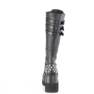 Compensée 11,5 cm SHAKER-225 plateforme bottes hautes femme à boucles