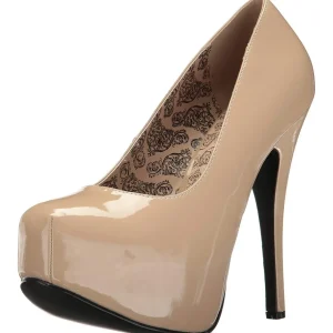 Creme Verni 14,5 cm Burlesque TEEZE-06W pieds larges escarpins pour homme