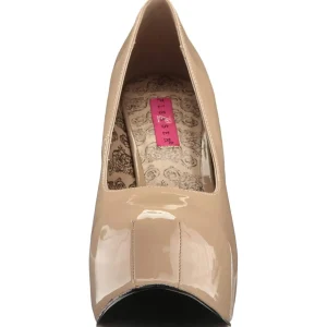 Creme Verni 14,5 cm Burlesque TEEZE-06W pieds larges escarpins pour homme