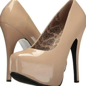 Creme Verni 14,5 cm Burlesque TEEZE-06W pieds larges escarpins pour homme