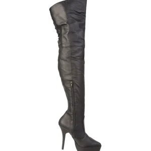 Cuir 13,5 cm INDULGE-3011 Cuissardes Bottes Plateforme