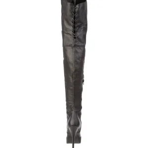 Cuir 13,5 cm INDULGE-3011 Cuissardes Bottes Plateforme