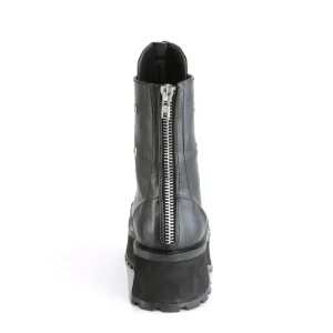 Cuir Vegan GRAVEDIGGER-10 bottes à cap d acier - bottes de combat unisex