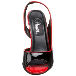Cuir verni escarpins à bout ouvert 13 cm escarpins slingback talon haut