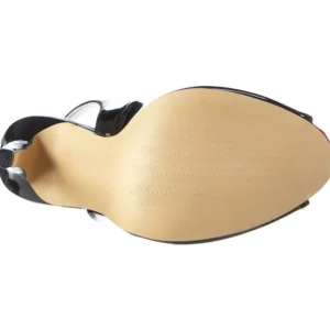 Cuir verni escarpins à bout ouvert 13 cm SEXY-08 escarpins slingback talon haut