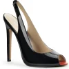 Cuir verni slingback 13 cm SEXY-08 chaussures slingback talon haut
