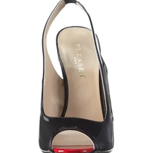 Cuir verni slingback 13 cm SEXY-08 chaussures slingback talon haut