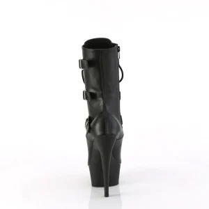 DELIGHT-1043 - 15 cm plateforme bottines talons aiguilles vegan noires