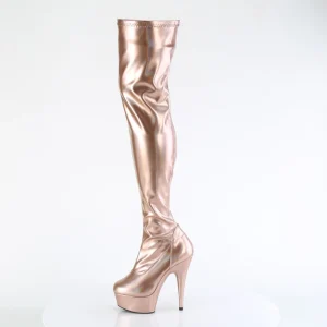 Dorée 15 cm DELIGHT-3000HWR Hologramme bottes overknee plateforme de pole dance