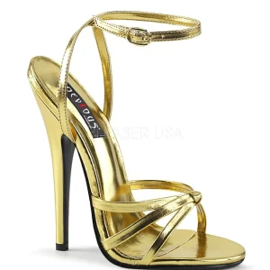 Dorée 15 cm Devious DOMINA-108 sandales à talons aiguilles