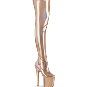 Dorée 20 cm FLAMINGO-3000HWR Hologramme bottes overknee plateforme de pole dance