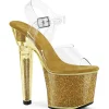 Dorée 20 cm LOVESICK-708SG etincelle sandales avec plateforme