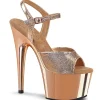 Dorée chrome plateforme 18 cm ADORE-709 talons hauts pleaser