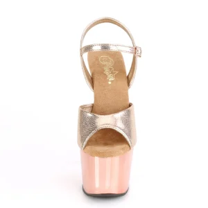 Dorée chrome plateforme 18 cm ADORE-709 talons hauts pleaser