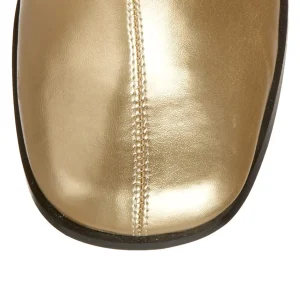 Dorées bottes hautes vinyle - années 70 en - hippie disco gogo botte haute à talon carré 7,5 cm