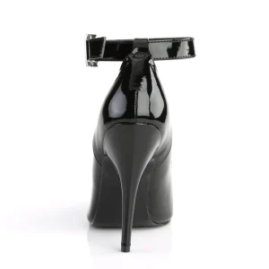 Escarpins noirs verni 13 cm SEDUCE-431 escarpins à talons avec sangle de cheville