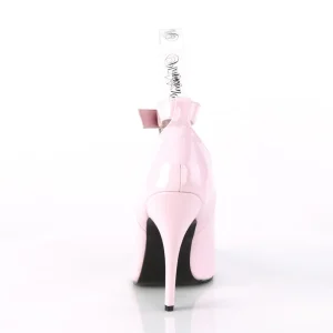 Escarpins roses verni 13 cm SEDUCE-431 escarpins à talons avec sangle de cheville