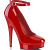 Escarpins rouge verni 15 cm SULTRY-686 escarpins à talons avec sangle de cheville