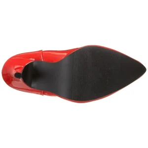 Escarpins rouge verni 13 cm SEDUCE-431 escarpins à talons avec sangle de cheville