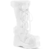 Fausse fourrure 7 cm CUBBY-311 lolita bottes femmes à plateforme en blanc