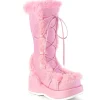 Fausse fourrure 7 cm CUBBY-311 lolita bottes femmes à plateforme en rose