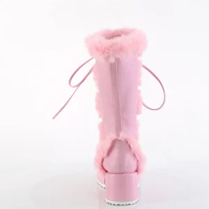 Fausse fourrure 7 cm CUBBY-311 lolita bottes femmes à plateforme en rose
