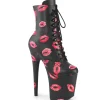 FLAMINGO-1020KISSES 20 cm bottine talon haut femme pleaser noir