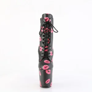 FLAMINGO-1020KISSES 20 cm bottine talon haut femme pleaser noir