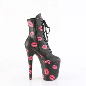 FLAMINGO-1020KISSES 20 cm bottine talon haut femme pleaser noir