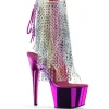 Fuchsia 18 cm ADORE-1017RSF bottines a frangees pour femmes a talon