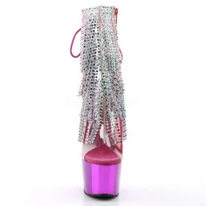 Fuchsia 18 cm ADORE-1017RSF bottines a frangees pour femmes a talon