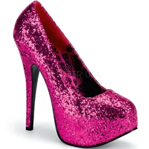 Fuchsia Etincelle 14,5 cm Burlesque BORDELLO TEEZE-06G Escarpins Haut Talon