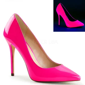 Fuchsia Neon 13 cm AMUSE-20 escarpins à talon aiguille bout pointu