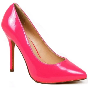 Fuchsia Neon 13 cm AMUSE-20 escarpins à talon aiguille bout pointu