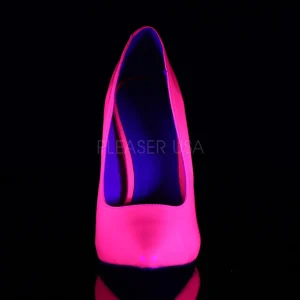 Fuchsia Neon 13 cm AMUSE-20 escarpins à talon aiguille bout pointu