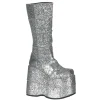 Glitter 18 cm cyberpunk bottes au genou homme plateforme extrême