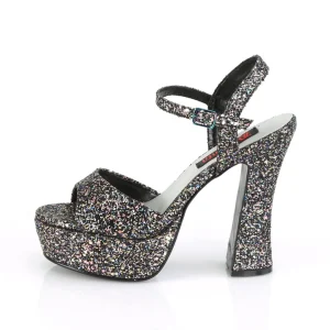 Glitter 13 cm DOLLY-09 Sandales à talons carrés et hauts