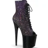 Glitter 20 cm FLAMINGO-1021OMBG peep toe bottines plateforme de pole dance