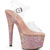 Glitter plateforme 18 cm ADORE-708LG-4 sandales talons hauts de pole dance