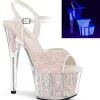 Glitter plateforme 18 cm ADORE-710UVG sandales talons hauts de pole dance