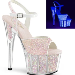 Glitter plateforme 18 cm ADORE-710UVG sandales talons hauts de pole dance