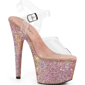 Glitter plateforme 18 cm ADORE-708LG-4 sandales talons hauts de pole dance