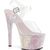 Glitter plateforme 18 cm ADORE-708LG-3 sandales talons hauts de pole dance