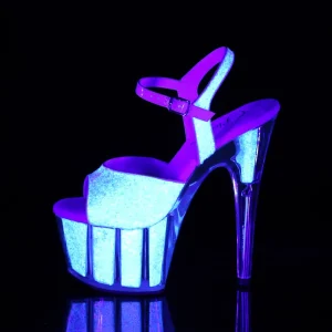 Glitter plateforme 18 cm ADORE-710UVG sandales talons hauts de pole dance
