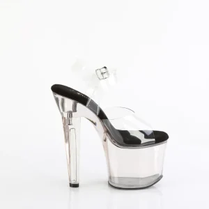 Gris 18 cm LOVESICK-708T Acrylique talons avec plateforme