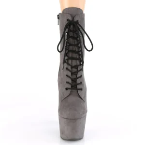 Gris Similicuir 18 cm ADORE-1020FS bottines femmes à lacets