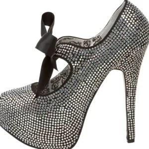 Gris Strass 14,5 cm Burlesque TEEZE-04R Talons Aiguilles Escarpins